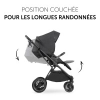 Poussette Hauck Vision X + Nacelle - Melange Black