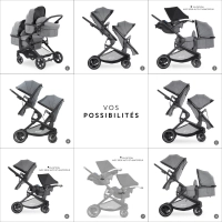 Poussette Double Hauck Atlantic Twin - Melange Grey