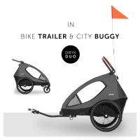 Remorque Vélo Hauck Dryk Duo - Melange Grey