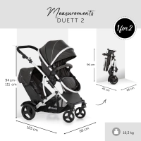 Poussette Double Hauck Duett 2 - Black