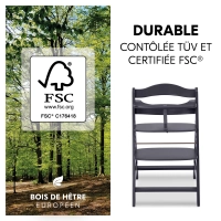 Chaise Haute Hauck Alpha+ - Dark Grey