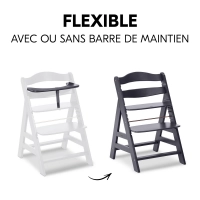 Chaise Haute Hauck Alpha+ - Dark Grey