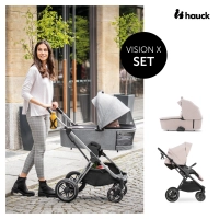 Poussette Hauck Vision X + Nacelle - Melange Beige