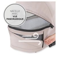 Poussette Hauck Vision X + Nacelle - Melange Beige