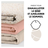 Lot 3 Langes Hauck Cuddle N Clean - Beige Dots/Cork/Beige