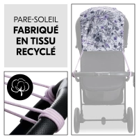 Pare soleil de poussette Pushchair Sunshade Floral Grey - Grey