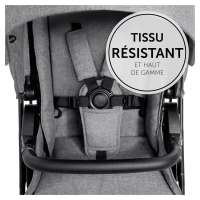 Poussette Hauck Vision X + Nacelle - Melange Grey