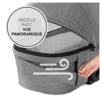 Poussette Hauck Vision X + Nacelle - Melange Grey