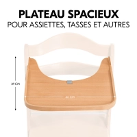 Plateau Repas Hauck Alpha Wooden - Natural