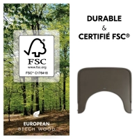 Plateau Repas Hauck Alpha Wooden - Charcoal