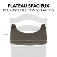 Plateau Repas Hauck Alpha Wooden - Charcoal