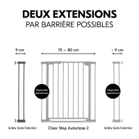 Extension pour barrière de sécurité Safety Gate Extension 9 cm Dark-grey - Dark Grey