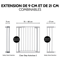 Extension pour barrière de sécurité Safety Gate Extension 9 cm Dark-grey - Dark Grey
