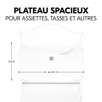 Plateau Repas Hauck Alpha Wooden - White