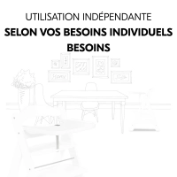 Plateau Repas Hauck Alpha Wooden - White