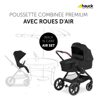 Poussette Hauck Walk N Care Air + Nacelle - Black