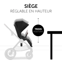 Poussette Hauck Walk N Care Air + Nacelle - Black