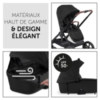 Poussette Hauck Walk N Care Air + Nacelle - Black