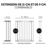 Extension 21cm Barrière de Sécurité Hauck - Dark Grey
