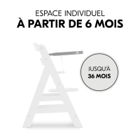Plateau Repas Hauck Alpha Wooden - Grey