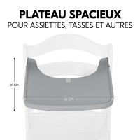 Plateau Repas Hauck Alpha Wooden - Grey