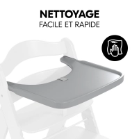 Plateau Repas Hauck Alpha Wooden - Grey