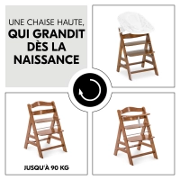 Chaise Haute Hauck Alpha+ - Walnut
