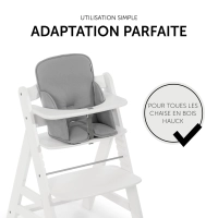 Coussin réducteur pour chaises hautes en bois  Alpha Cosy Comfort Stretch-grey - Stretch Grey