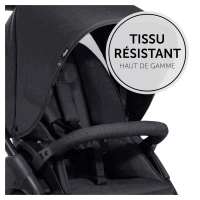 Poussette Hauck Saturn R + Nacelle - Melange Black
