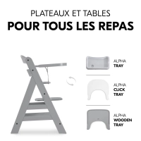 Chaise Haute Hauck Alpha+ - Grey