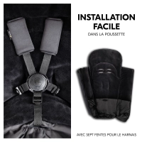 Chancelière Pushchair Footmuff  Winter Black - Black