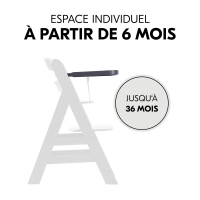 Plateau Repas Hauck Alpha Wooden - Dark Grey