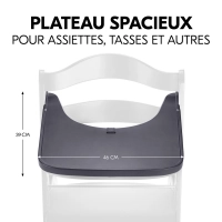 Plateau Repas Hauck Alpha Wooden - Dark Grey