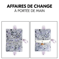 Pochette à langer avec matelas amovible Change N Walk Floral Grey - Grey