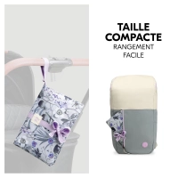 Pochette à langer avec matelas amovible Change N Walk Floral Grey - Grey