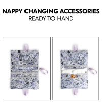 Pochette à langer avec matelas amovible Change N Walk Floral Grey - Grey