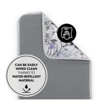 Pochette à langer avec matelas amovible Change N Walk Floral Grey - Grey