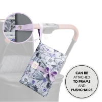 Pochette à langer avec matelas amovible Change N Walk Floral Grey - Grey