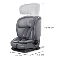 Siège Auto 76-150 cm Kinderkraft ONETO3 i-Size - Cool Grey
