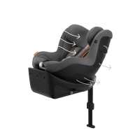 Siege Auto 61-105cm Cybex Sirona Gi i-Siz avec base incluse - Stone Grey (Plus)