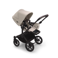 Poussette Bugaboo Donkey 5 Mono - Châssis Noir + Nacelle - Desert Taupe