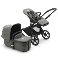 Poussette Bugaboo Fox 5 - Châssis Noir + Nacelle - Vert Forêt