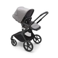 Poussette Bugaboo Fox 5 - Châssis Noir + Nacelle - Gris Chiné