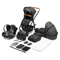 Poussette Lionelo Amber + Nacelle - Grey Graphite