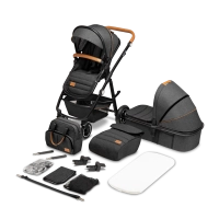 Poussette Lionelo Amber + Nacelle - Grey Graphite