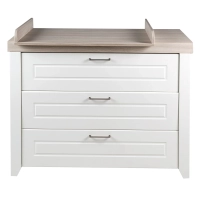 Chambre Roba Felicia (Commode 3 Tiroirs) - Blanc / Luna elm