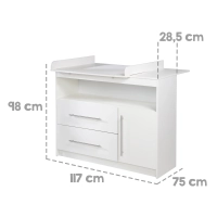 Chambre Roba Maren (Commode Large) - Blanc