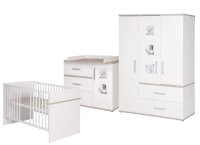 Chambre Roba Moritz (Commode Small) - Blanc / Luna elm