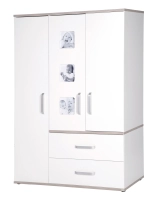 Chambre Roba Moritz (Commode Small) - Blanc / Luna elm