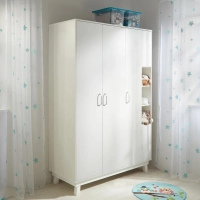 Chambre Roba Nordic Weiss (Armoire 3 Portes) - Blanc